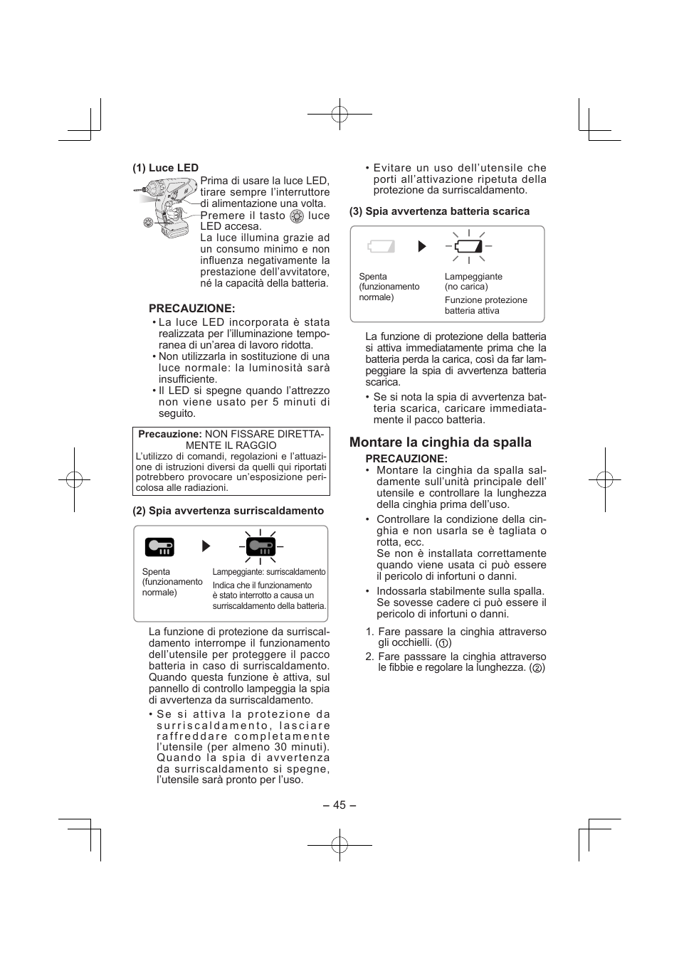 Montare la cinghia da spalla | Panasonic EY7840 User Manual | Page 45 / 144