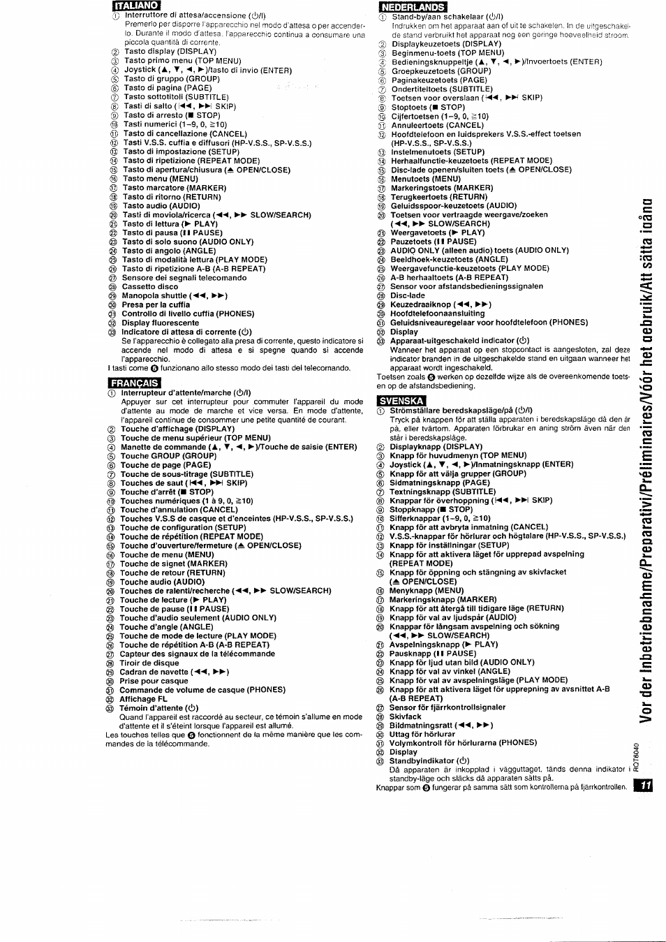 Svenska, 03 e, 03 's | 03 t3 | Panasonic DVDRA61EG User Manual | Page 11 / 28
