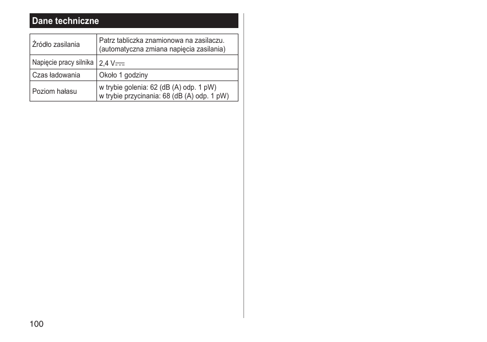 Panasonic ESRT33 User Manual | Page 100 / 142