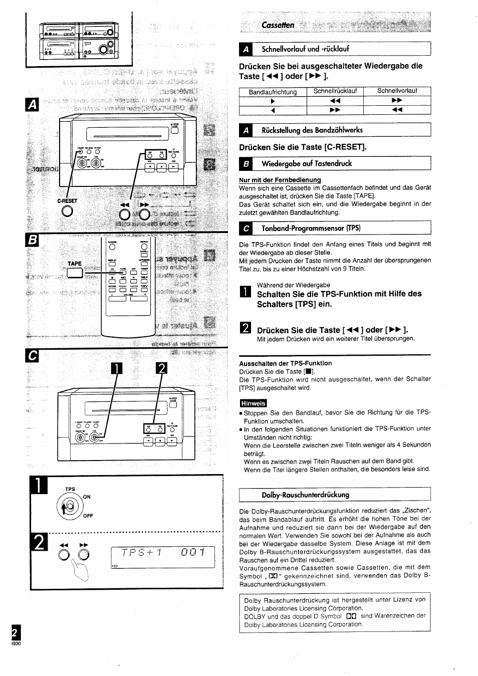 Drücken sie die taste [c-reset, Drücken sie die taste [◄◄ ] oder | Panasonic SCHD505MD User Manual | Page 32 / 56