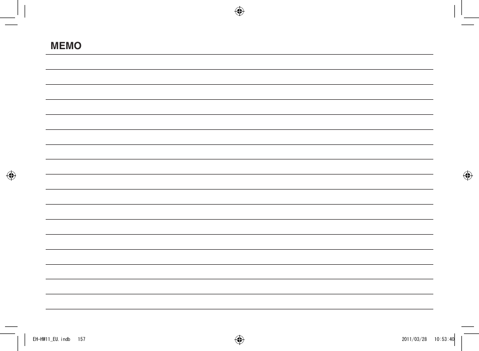 Panasonic EHHW11 User Manual | Page 157 / 158