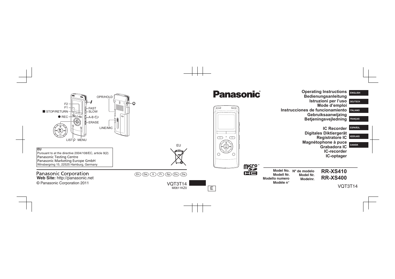 Panasonic RRXS410E User Manual | 230 pages