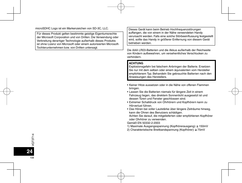 Panasonic RRXS410E User Manual | Page 108 / 230