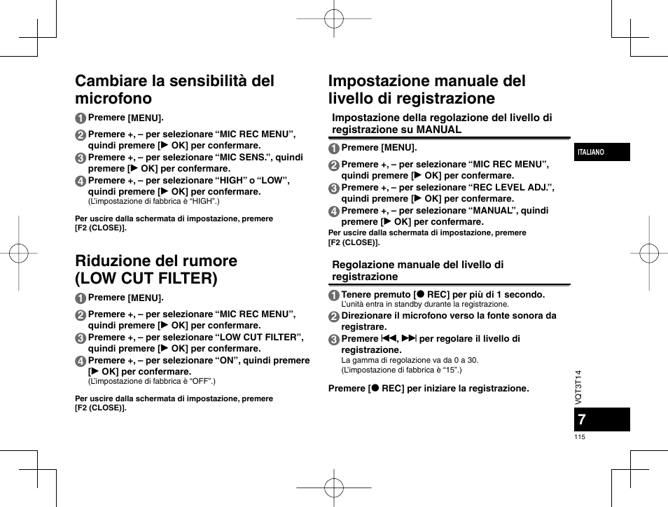 Panasonic RRXS410E User Manual | Page 115 / 230