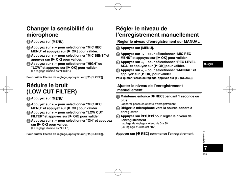Panasonic RRXS410E User Manual | Page 139 / 230