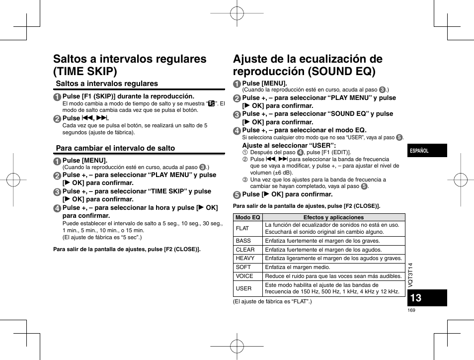 Panasonic RRXS410E User Manual | Page 169 / 230