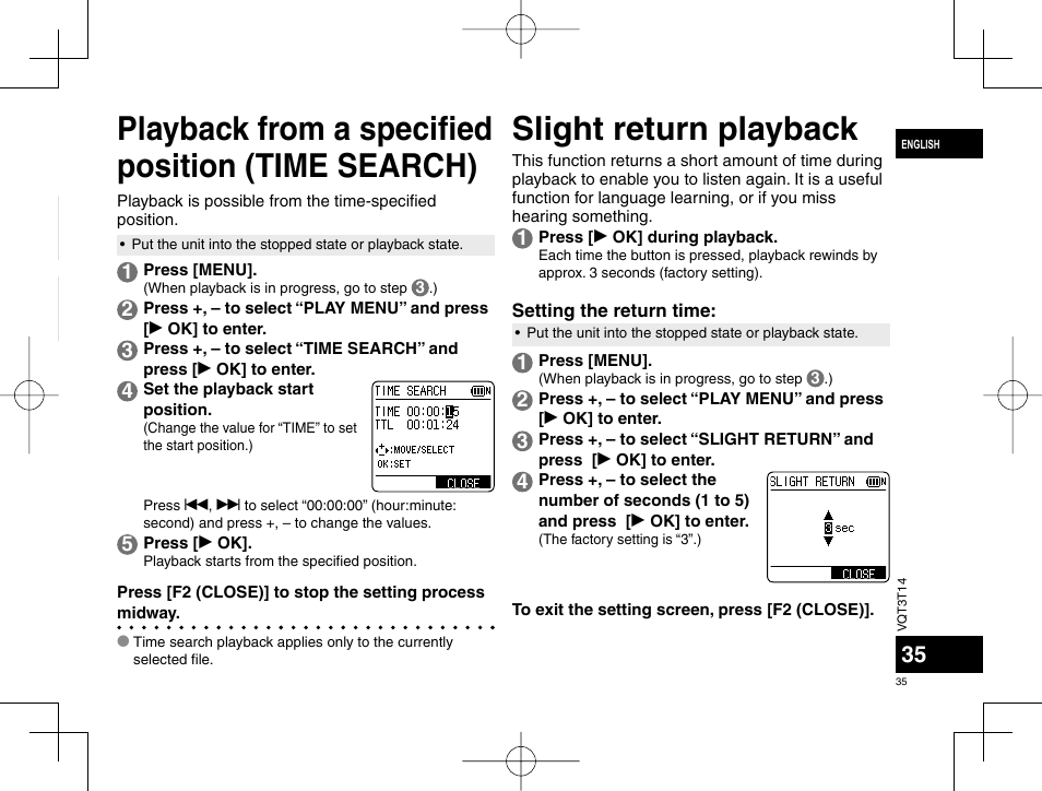 Panasonic RRXS410E User Manual | Page 35 / 230