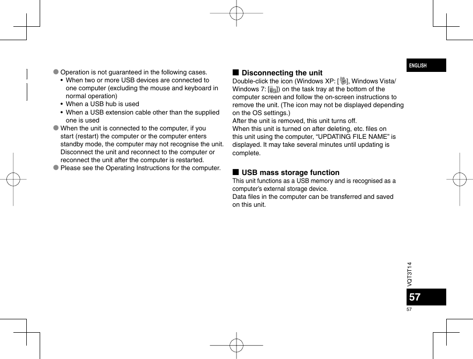 Panasonic RRXS410E User Manual | Page 57 / 230