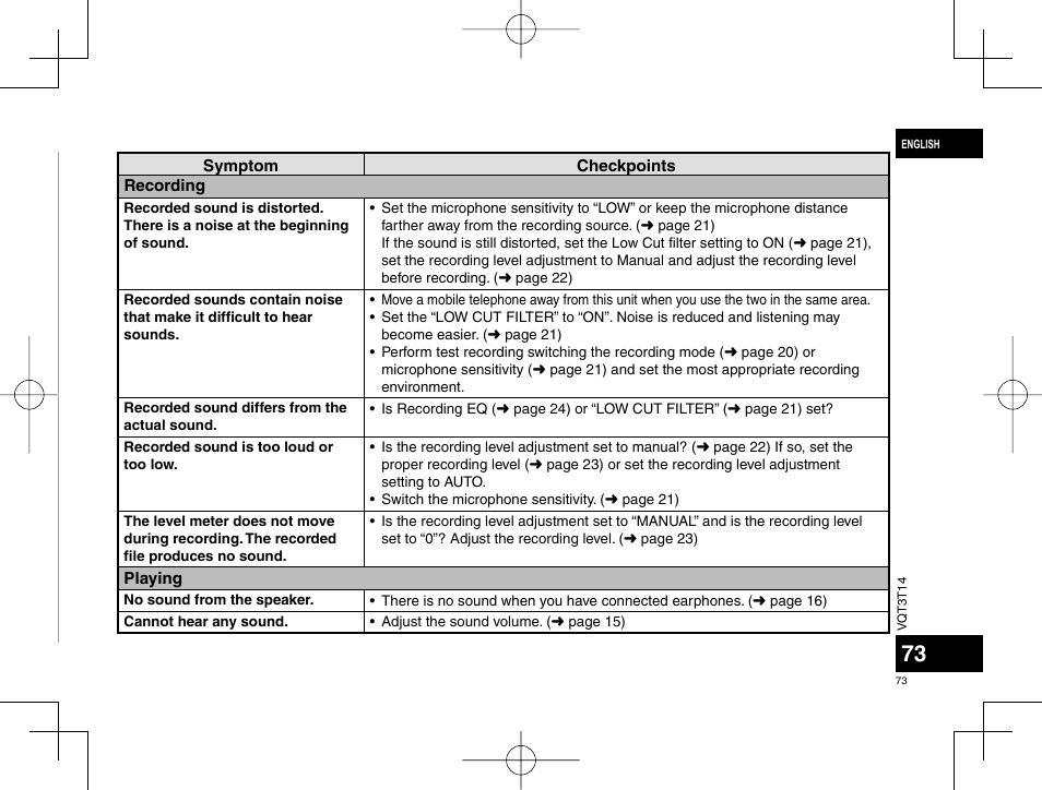 Panasonic RRXS410E User Manual | Page 73 / 230