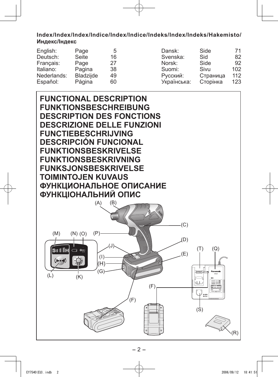 Panasonic EY7540 User Manual | Page 2 / 136