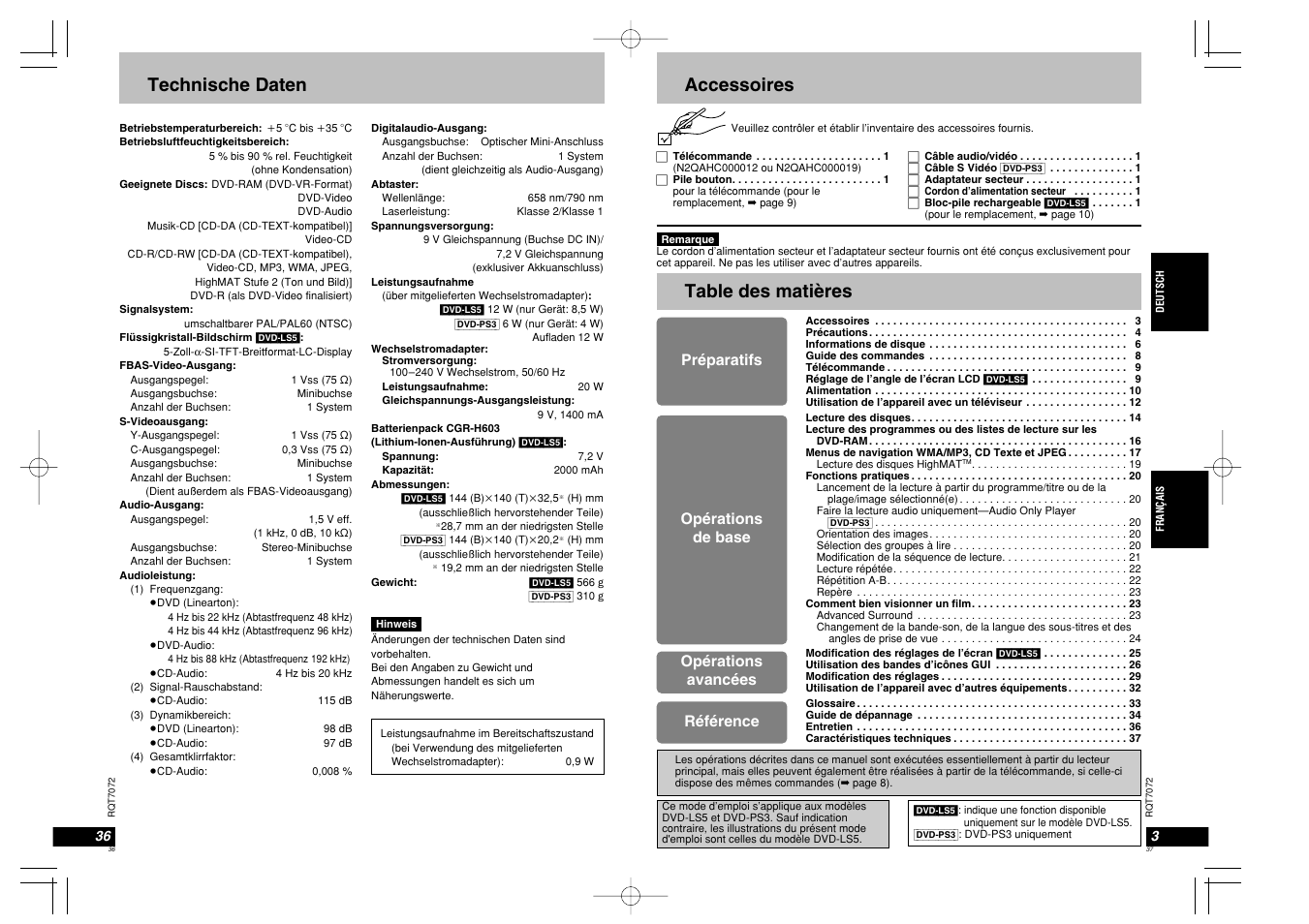 Panasonic DVDLS5 User Manual | Page 19 / 37