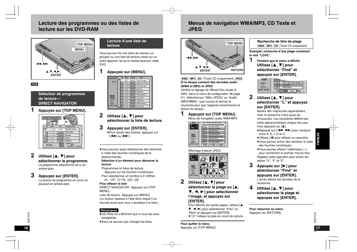 En te r vol aud io opt ou t open chg í en te r | Panasonic DVDLS5 User Manual | Page 26 / 37