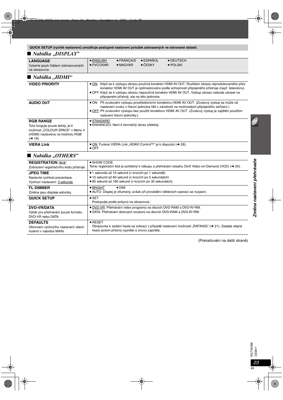 Panasonic SCPT860 User Manual | Page 99 / 116