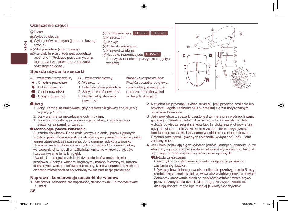 Panasonic EH5571 User Manual | Page 36 / 60