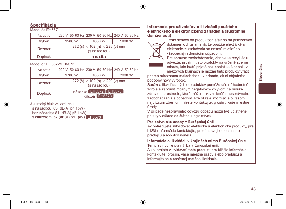 Panasonic EH5571 User Manual | Page 43 / 60