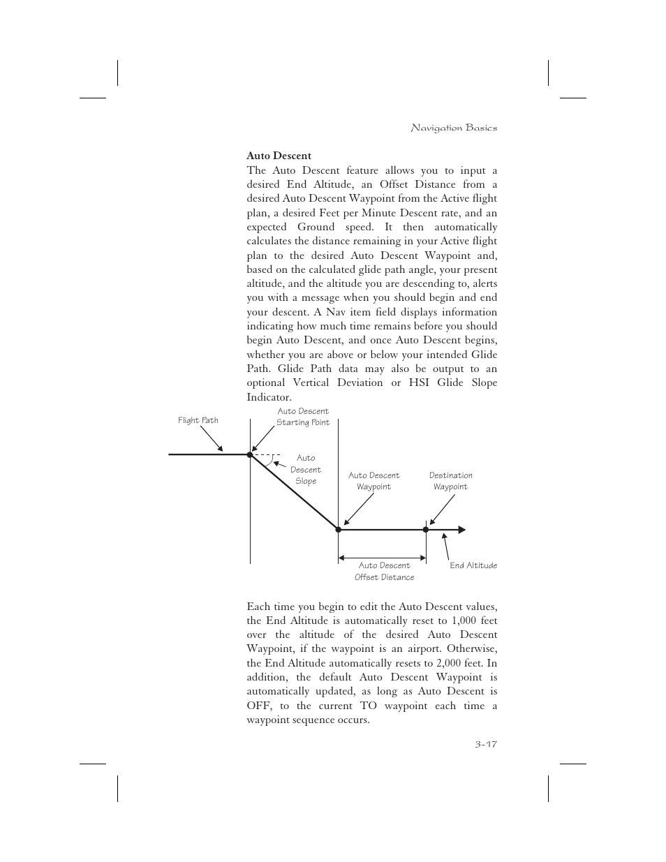 Auto descent 3-17, Descent rate 3-17, Glide path 3-17 | Glide slope 3-17, Hsi 3-17, Offset distance 3-17, Vdi 3-17, Vertical deviation 3-17 | Apollo 65 User Manual | Page 55 / 324