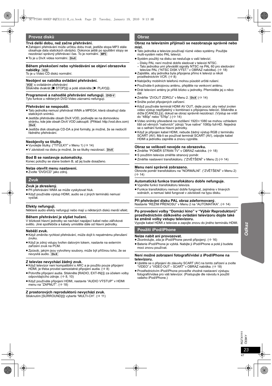 Panasonic SCPT880EP User Manual | Page 47 / 102