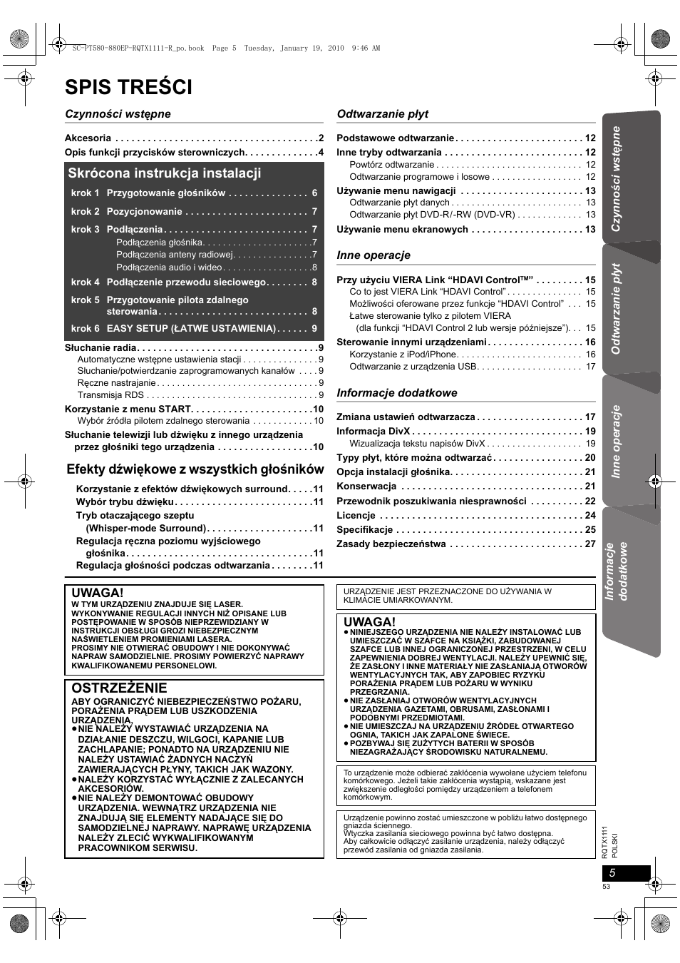 Panasonic SCPT880EP User Manual | Page 53 / 102