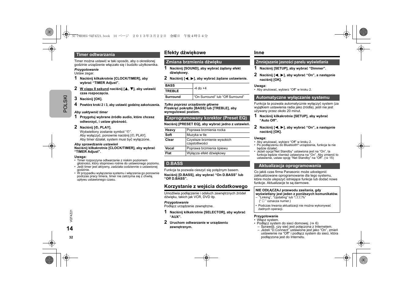 Panasonic SCPMX9EG User Manual | Page 32 / 76