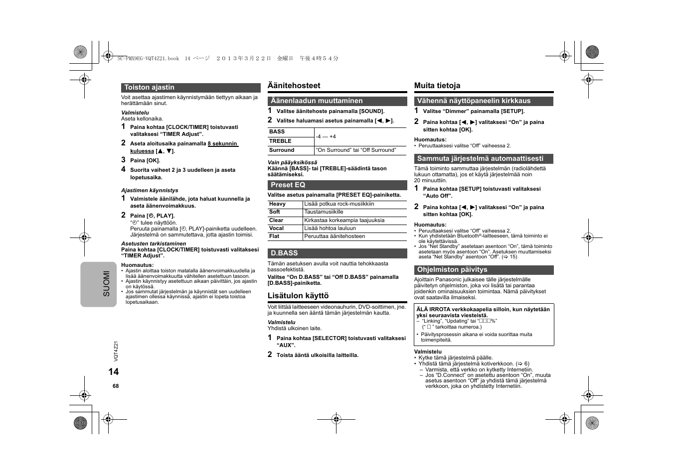 Panasonic SCPMX9EG User Manual | Page 68 / 76