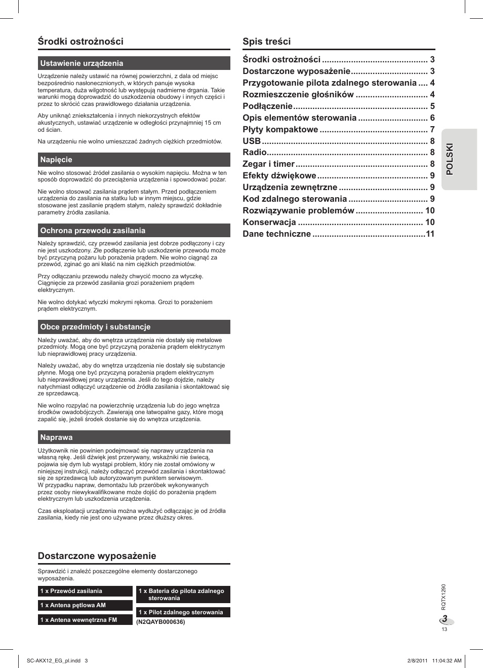 Panasonic SCAKX12EG User Manual | Page 13 / 32