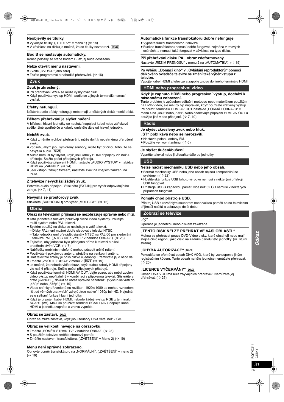 Panasonic SCPT170 User Manual | Page 65 / 104