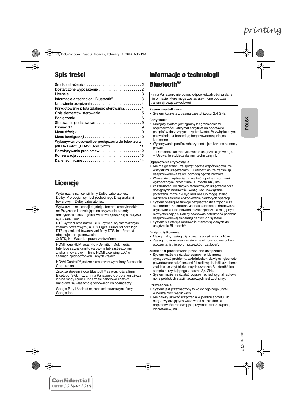 Panasonic SCHTE180EG User Manual | Page 19 / 88