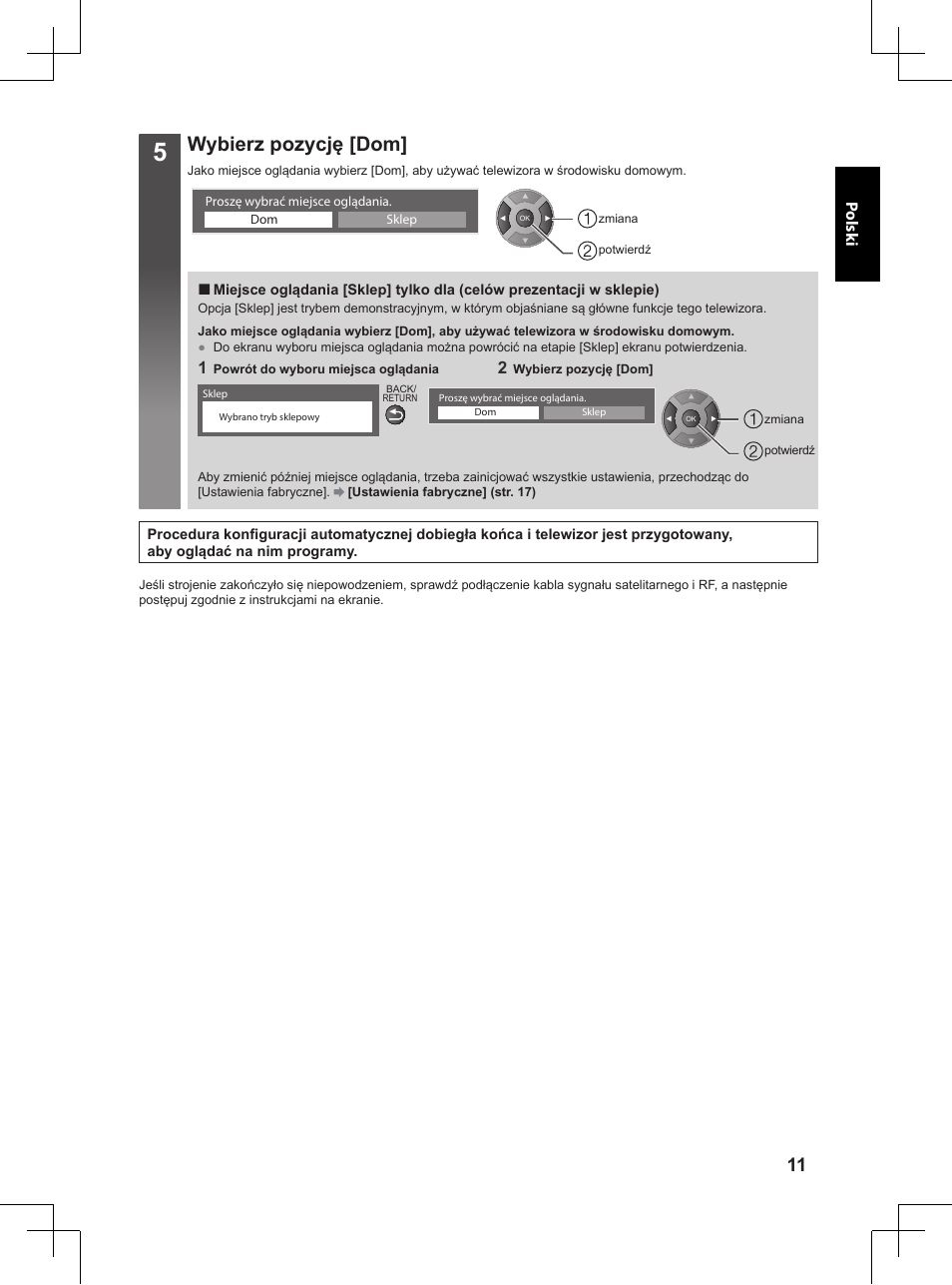 Wybierz pozycję [dom | Panasonic TX32A400E User Manual | Page 233 / 302