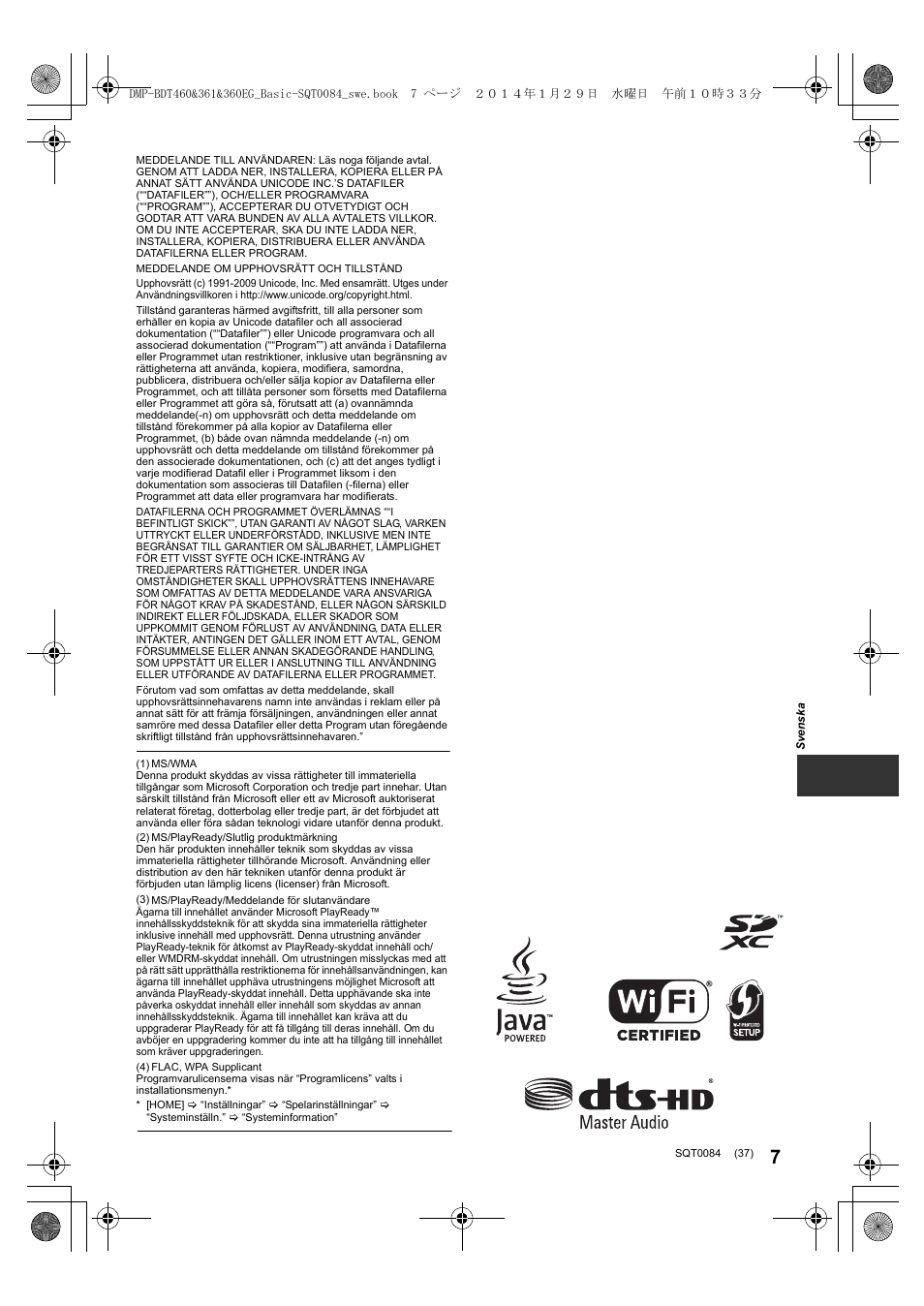 Panasonic DMPBDT361EG User Manual | Page 37 / 72