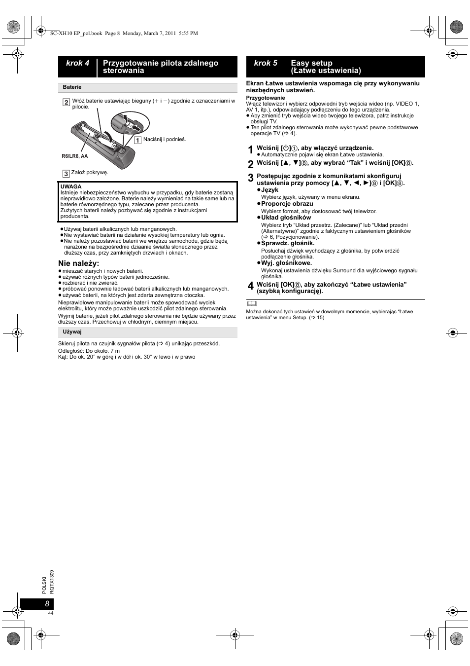 Panasonic SCXH10EP User Manual | Page 44 / 78