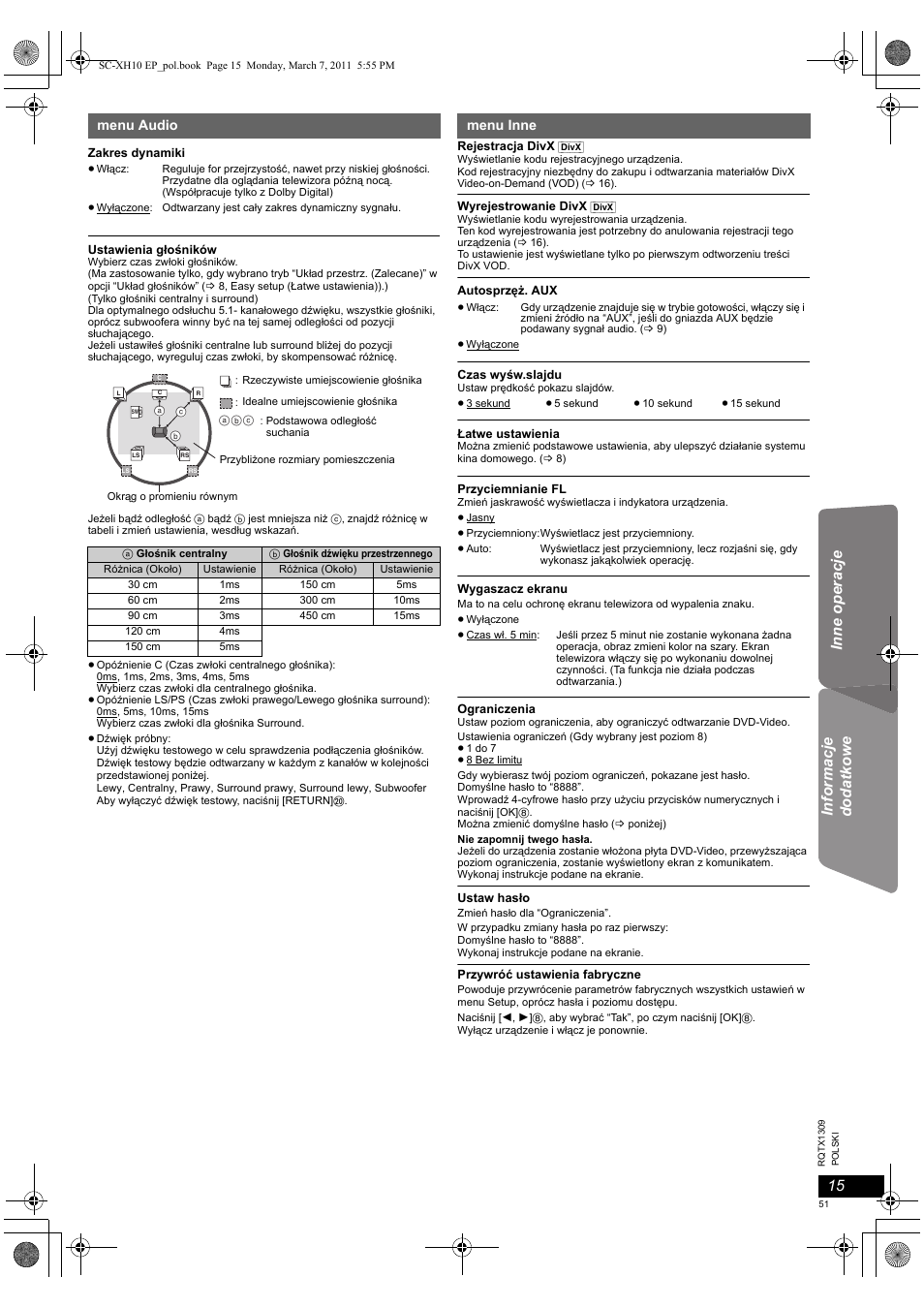 Panasonic SCXH10EP User Manual | Page 51 / 78