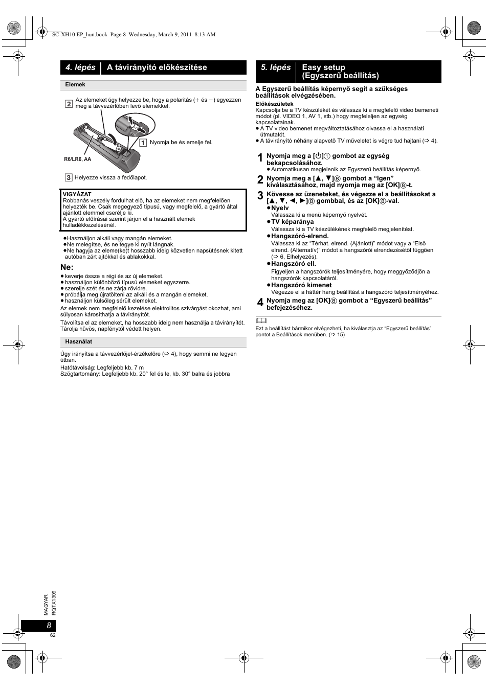 Panasonic SCXH10EP User Manual | Page 62 / 78