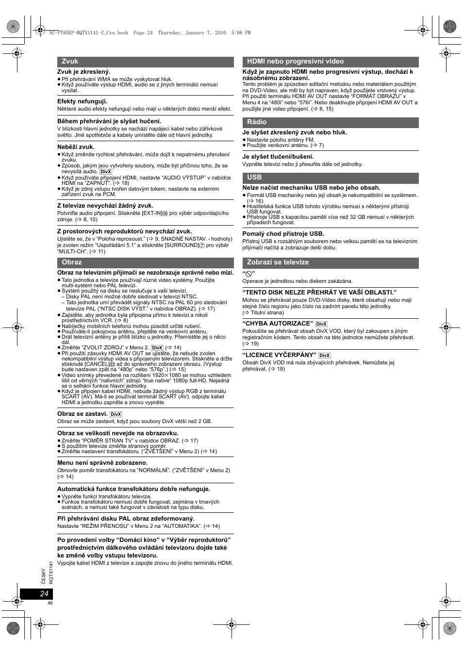 Panasonic SCPT85 User Manual | Page 46 / 94