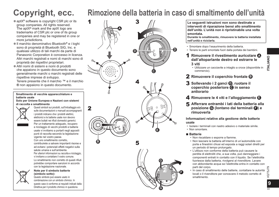 Panasonic RPBTD10E User Manual | Page 33 / 122