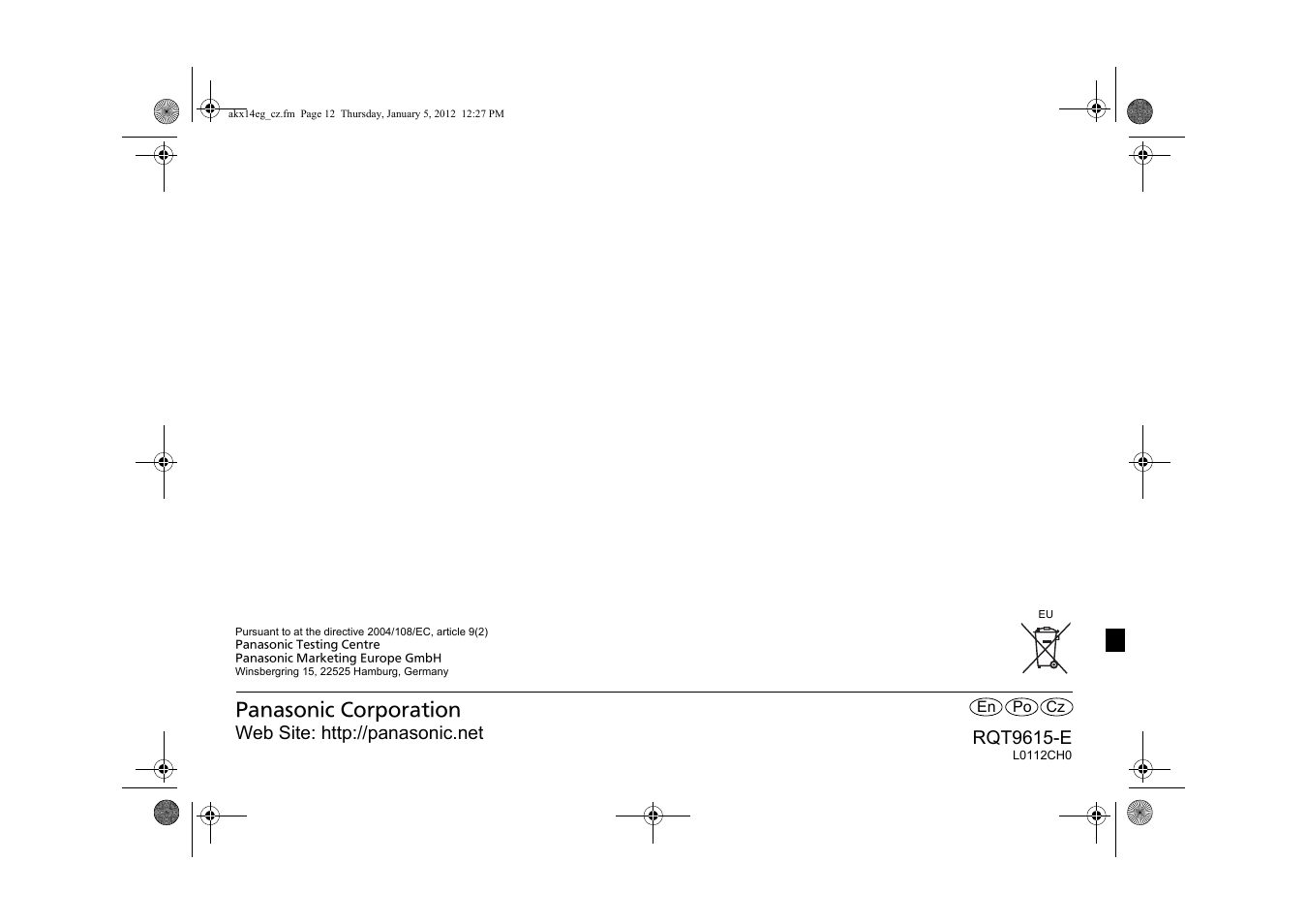 Panasonic SCAKX14EG User Manual | Page 32 / 32