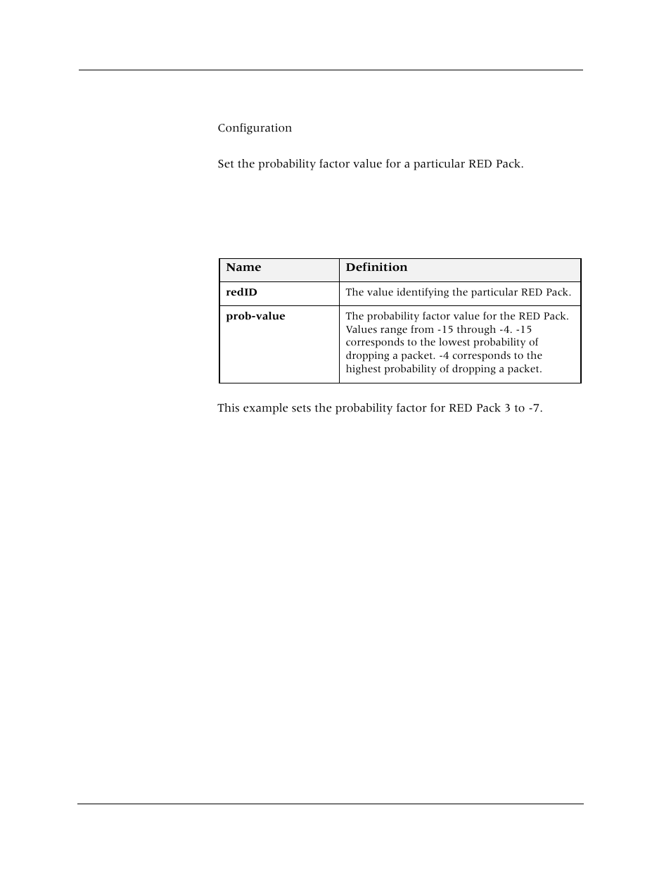 Set random-detect (probability), Command mode, Description | Syntax, Sample output | Avaya Cajun P880 User Manual | Page 111 / 162