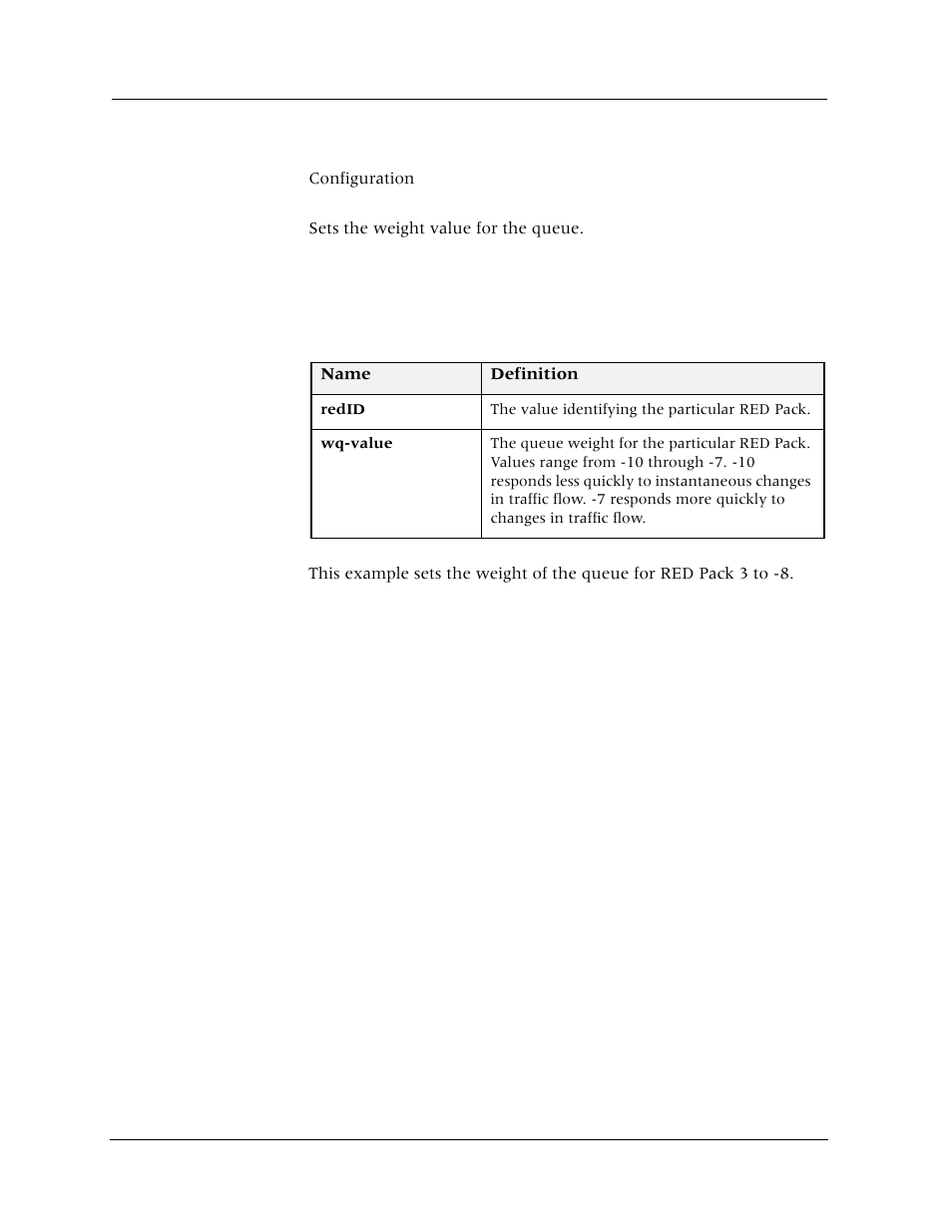 Set random-detect wq, Description, Syntax | Sample output | Avaya Cajun P880 User Manual | Page 113 / 162