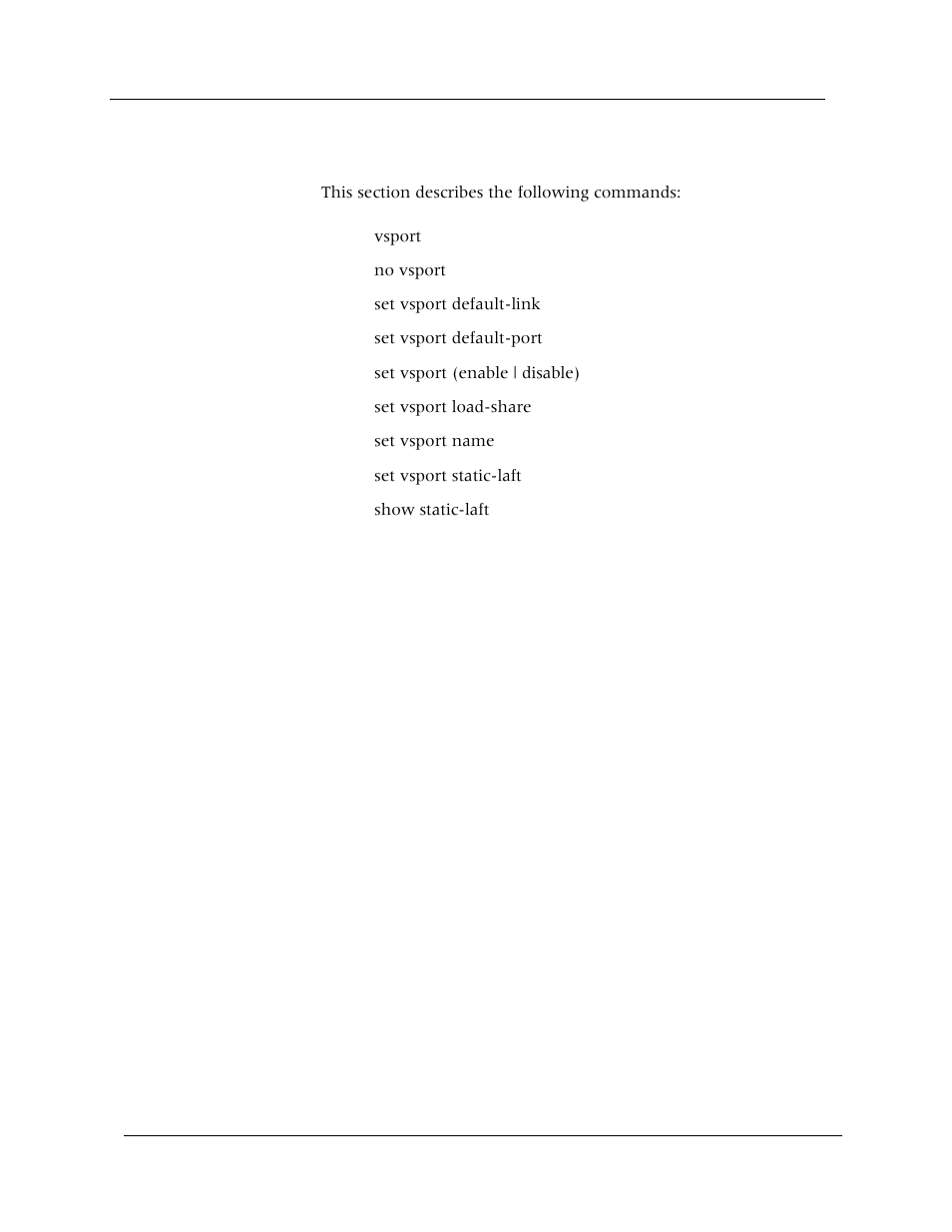 Vsport commands | Avaya Cajun P880 User Manual | Page 146 / 162