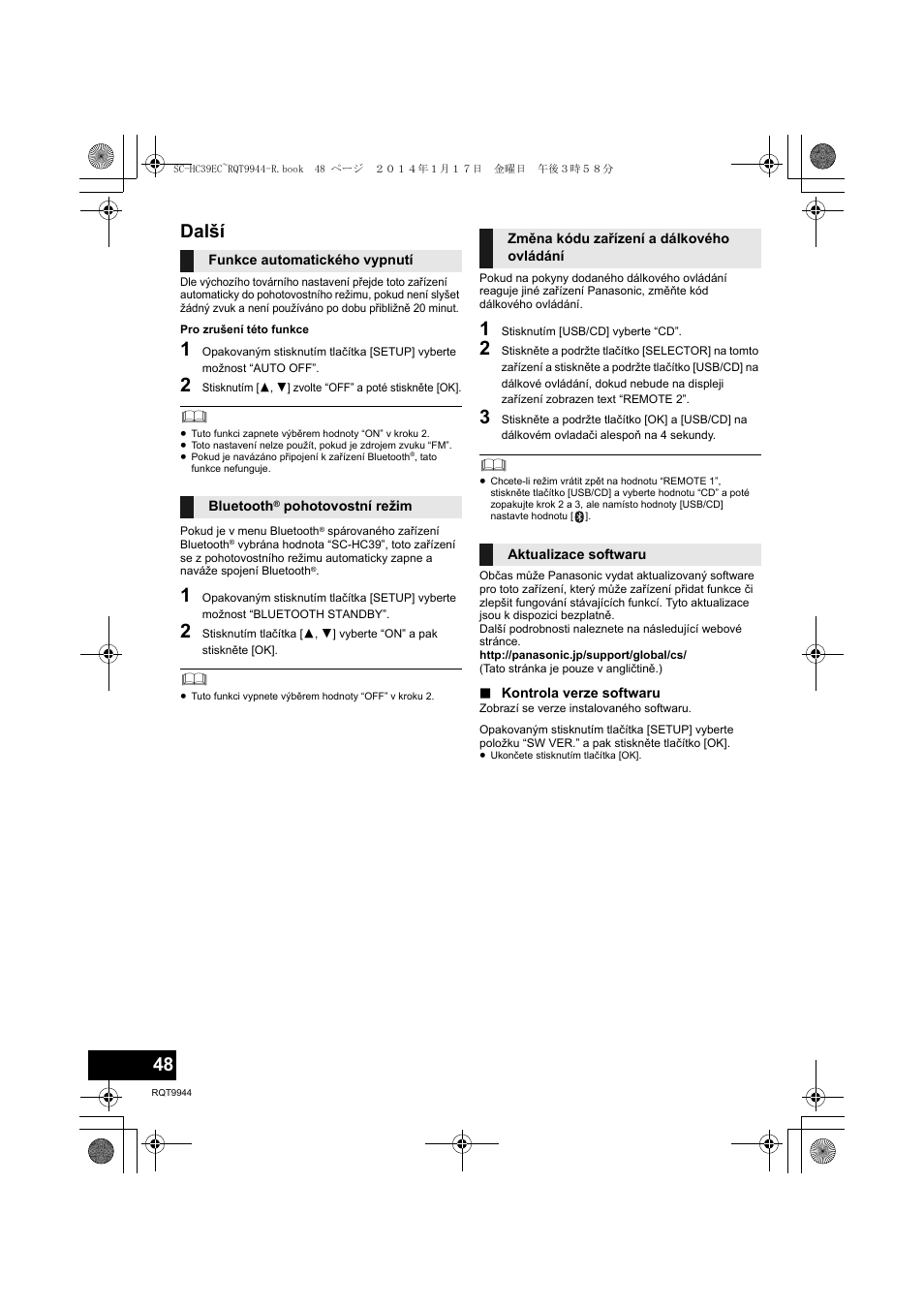 Další | Panasonic SCHC39EC User Manual | Page 48 / 76
