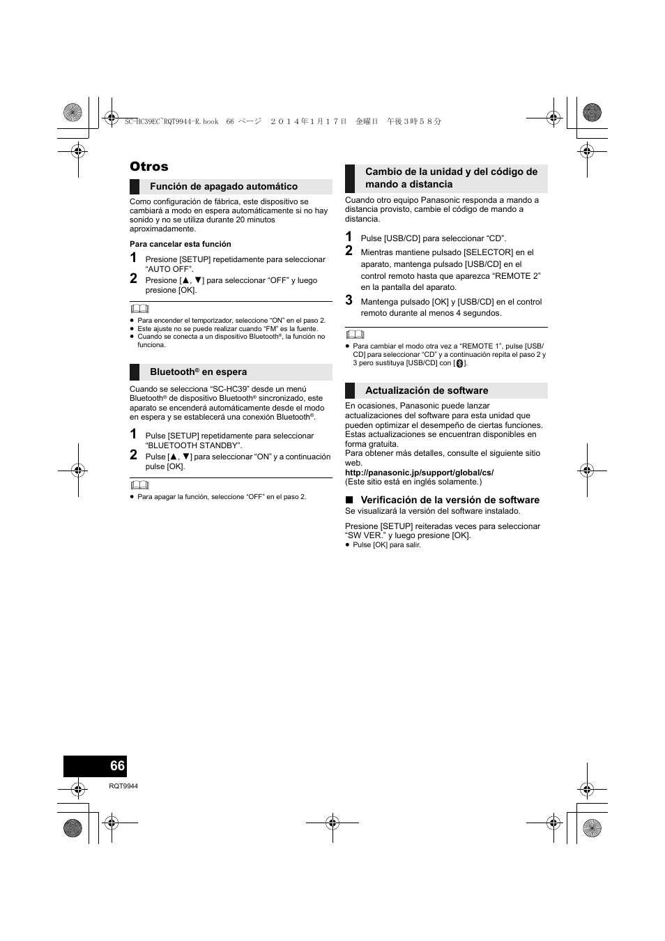 Otros | Panasonic SCHC39EC User Manual | Page 66 / 76