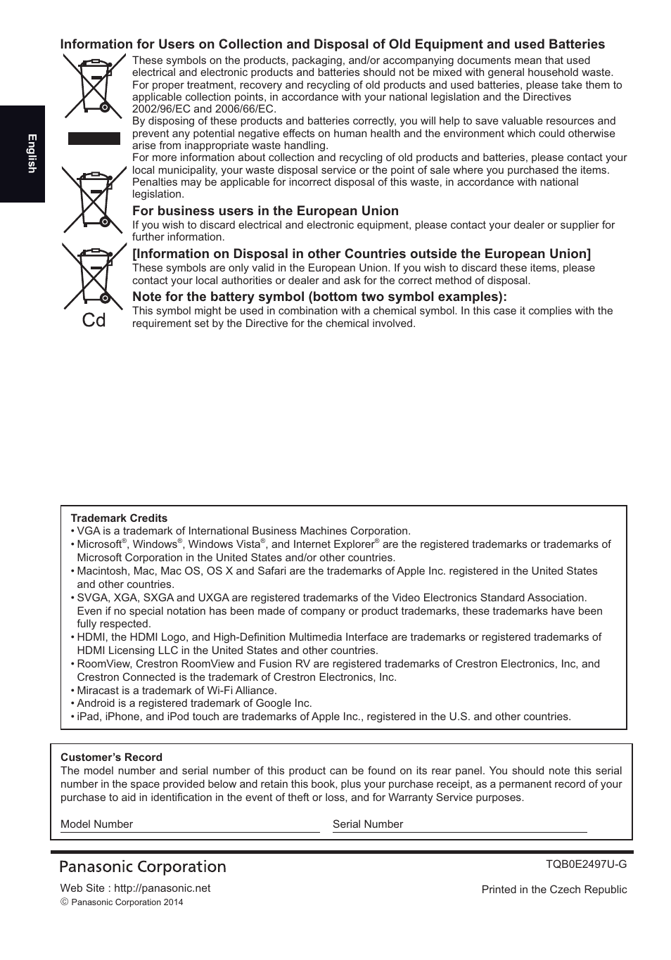 Panasonic TH50LFC70E User Manual | Page 20 / 40
