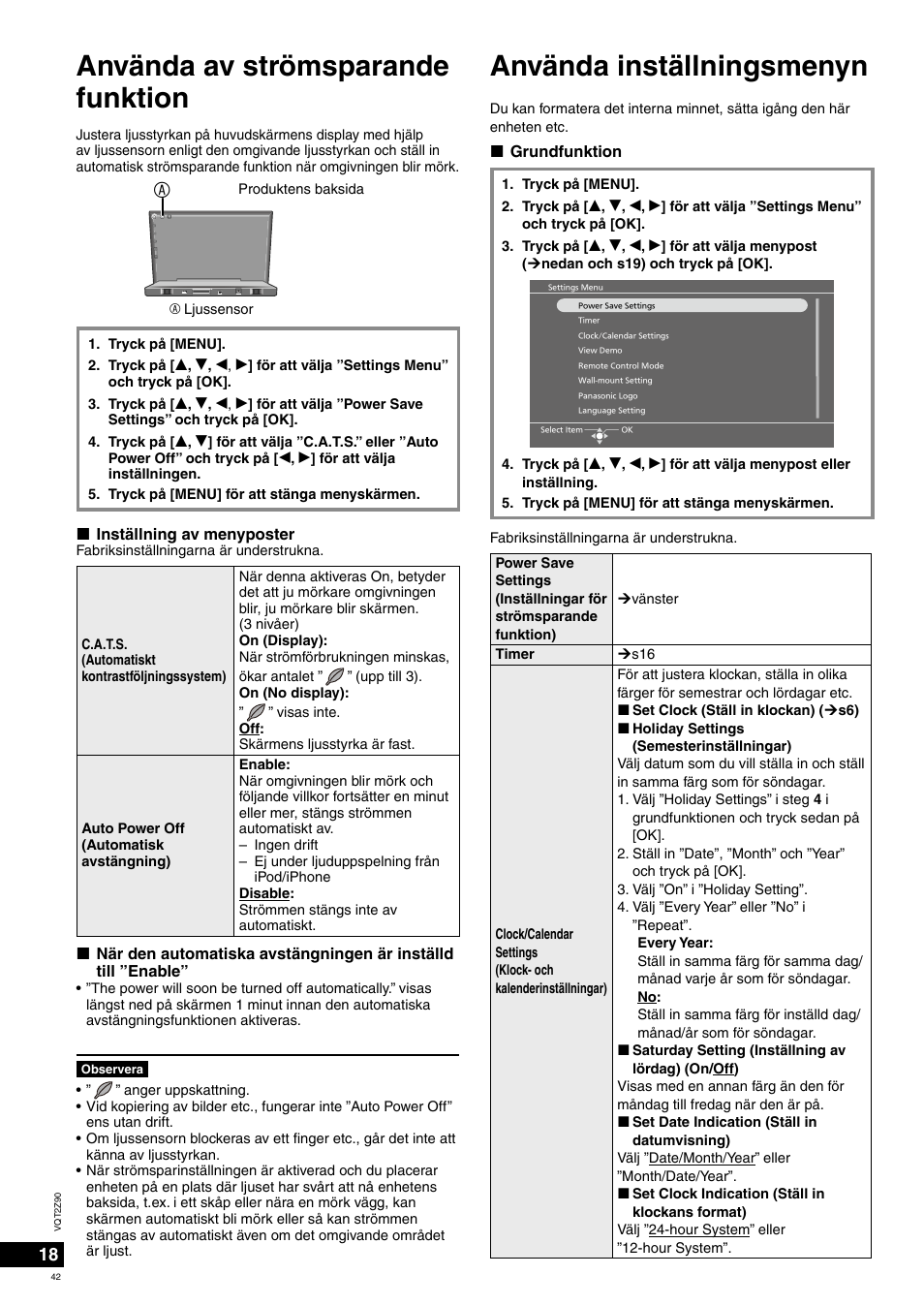 Panasonic MW20EG User Manual | Page 42 / 124