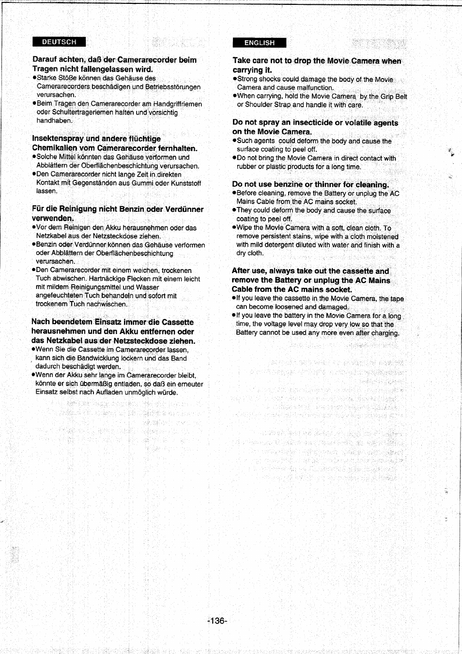 Panasonic NVDS5EG User Manual | Page 136 / 184