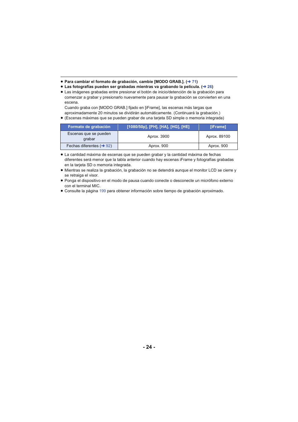 Panasonic HCX929EG User Manual | Page 24 / 203