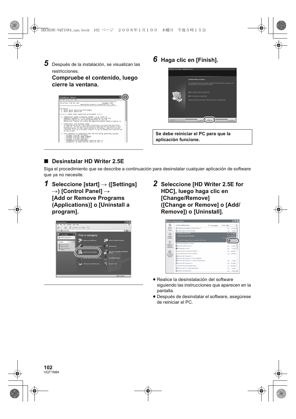 Panasonic HDCHS9 User Manual | Page 102 / 132