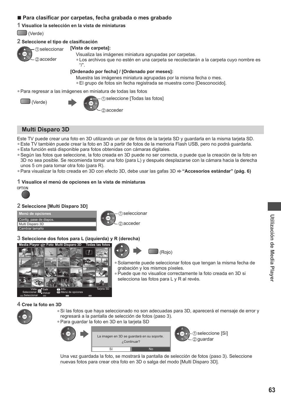 Multi disparo 3d | Panasonic TXL42ET5E User Manual | Page 63 / 104