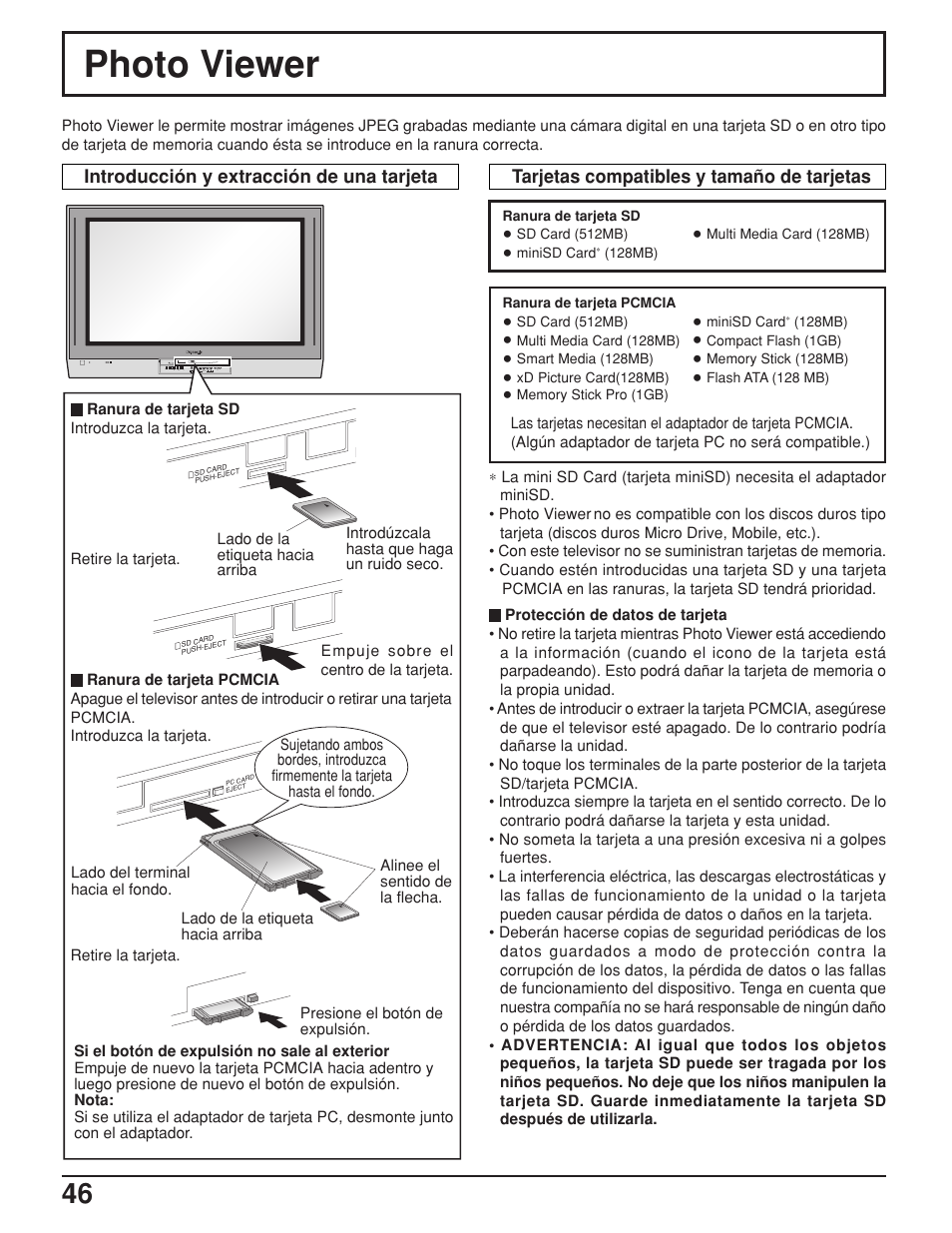 Photo viewer | Panasonic TH42PX25UP User Manual | Page 46 / 68