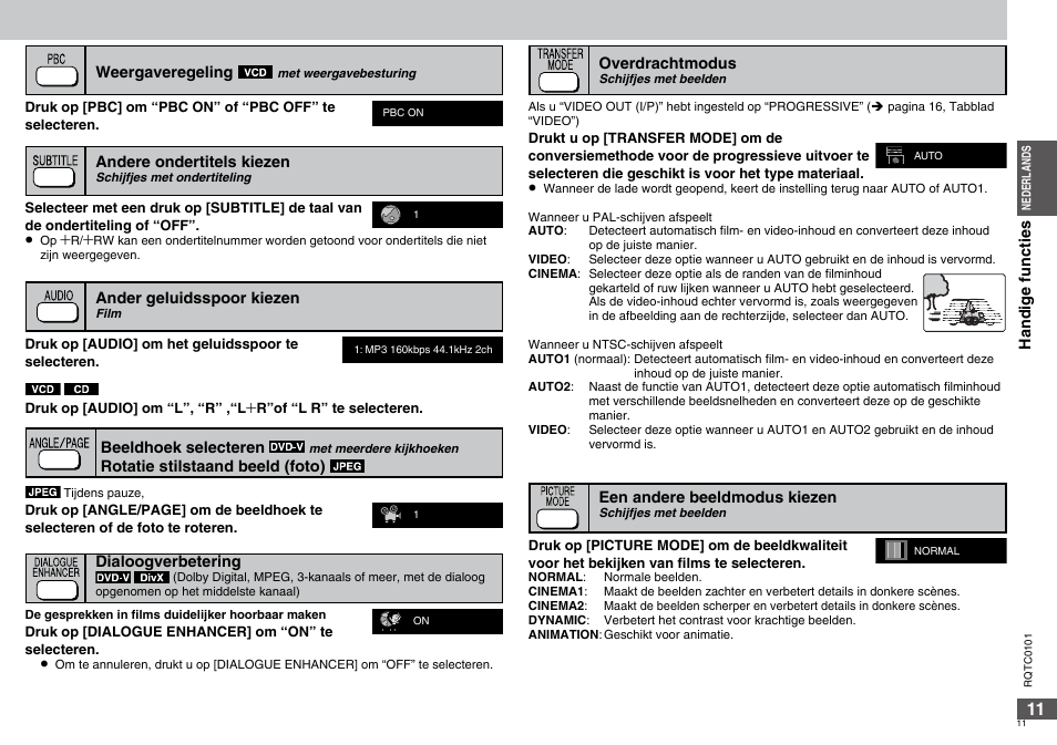 Panasonic DVDS325 User Manual | Page 11 / 76