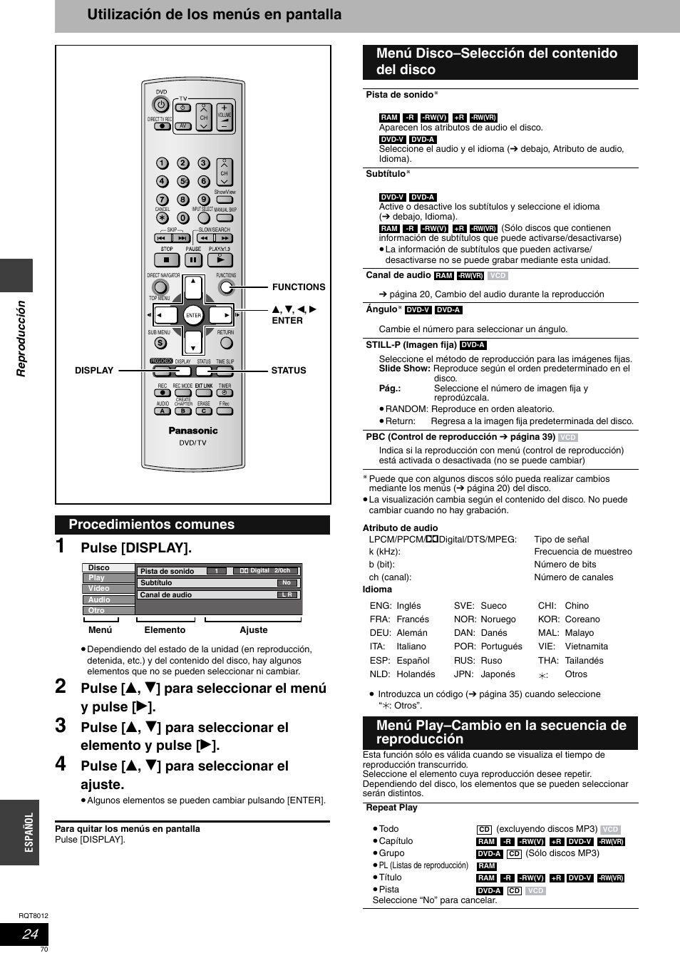 Panasonic DMRES10 User Manual | Page 70 / 156