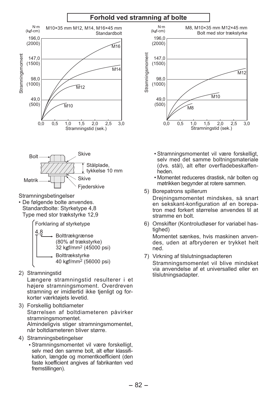 8 - forhold ved stramning af bolte | Panasonic EY7541 User Manual | Page 82 / 140